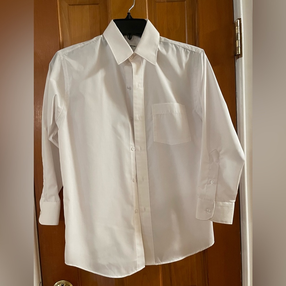 White Button Down Shirt with Classic Collar